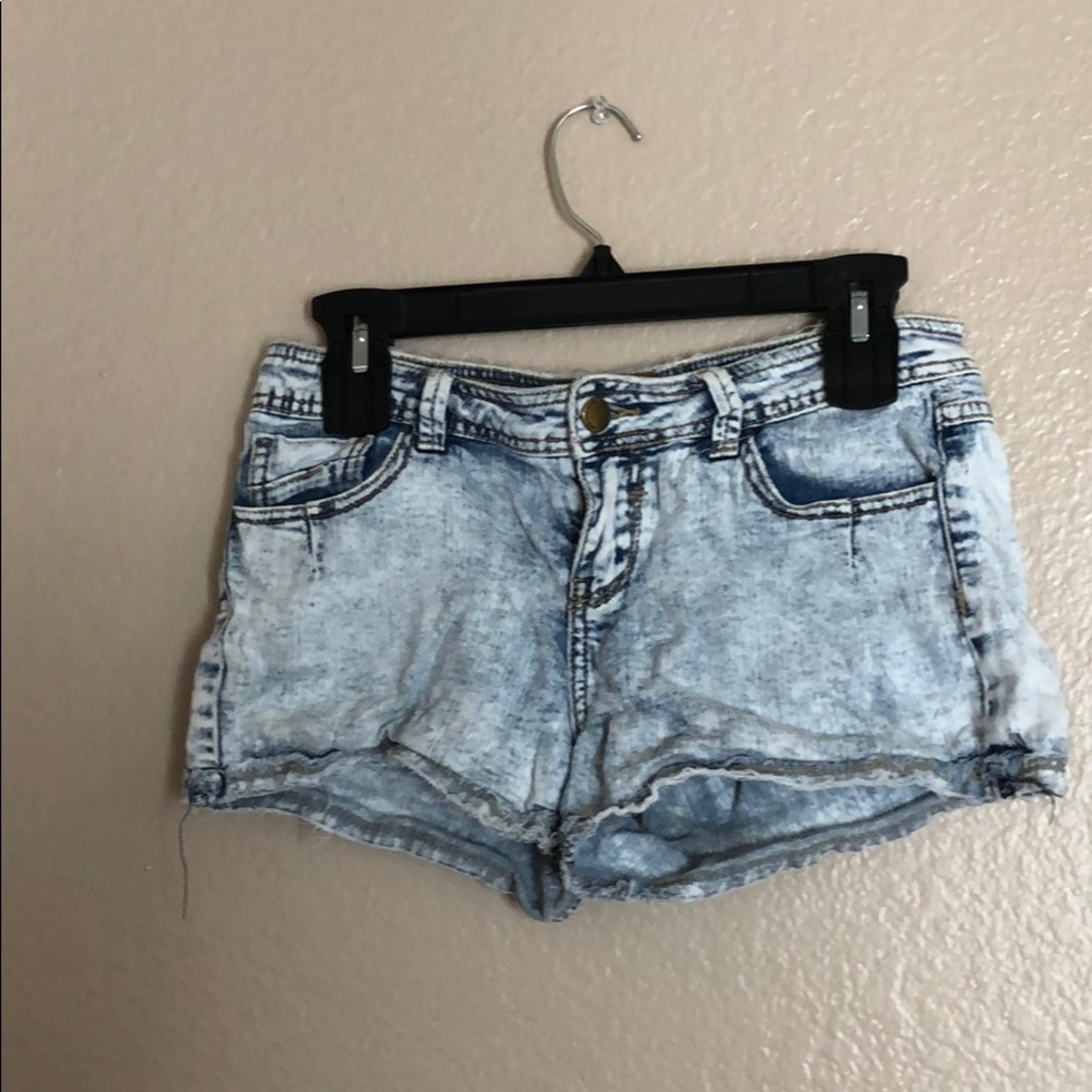 White Washed Jean Shorts